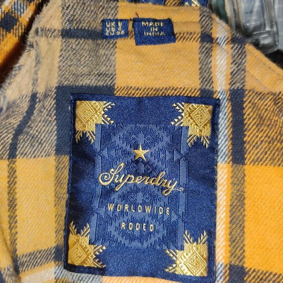 Superdry Yellow and Blue Plaid Mini Dress - Picture 5 of 7